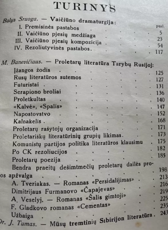 Darbai ir dienos. 1 nr. - Balys Sruoga, knyga 3