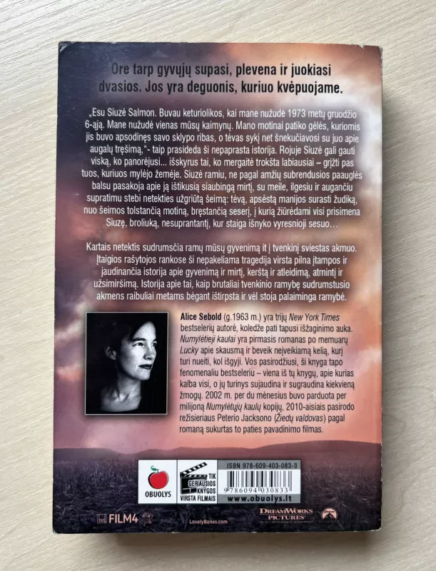 Numylėtieji kaulai - Alice Sebold, knyga 3