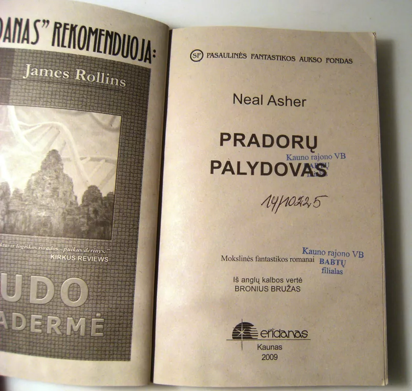 Pradorų palydovas - Neal Asher, knyga 6