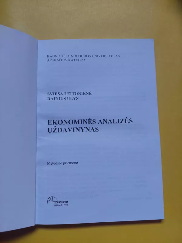 Ekonominės analizės uždavinynas - Šviesa Leitonienė, knyga 6