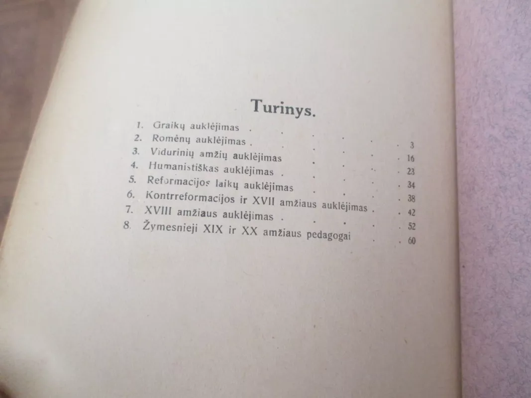 J.Gobis Trumpas pedagogikos istorijos kursas,1930 m - J. Gobis, knyga 6