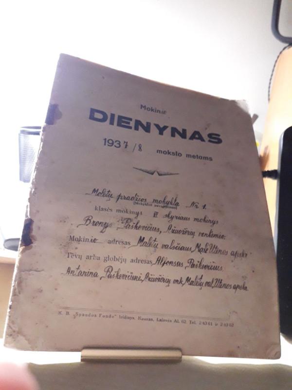 Mokinio dienynas 1937/8 mokslo metams - Nežinomas, knyga 2