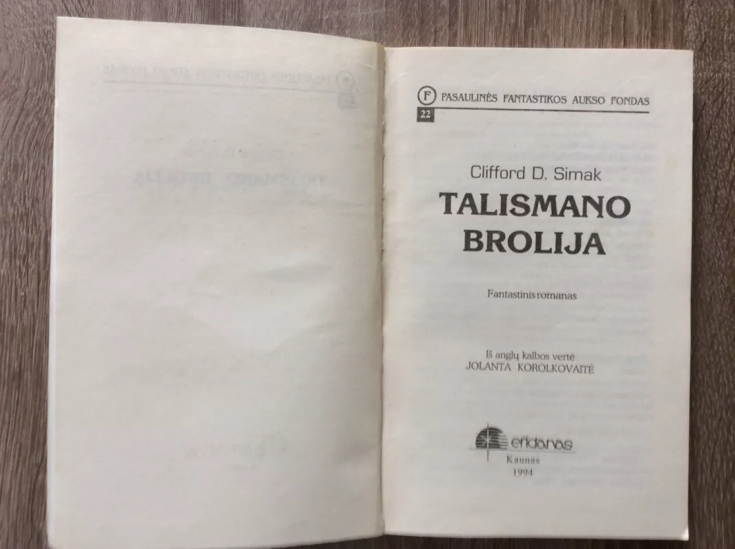 Talismano brolija - Clifford D. Simak, knyga 3