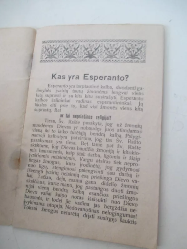 Kas yra Esperanto ? - J. Mačernis, knyga 4