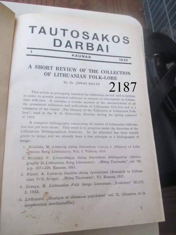 Tautosakos darbai (I tomas) - J. Balys, knyga 2