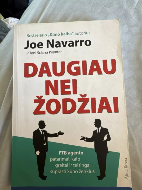 Daugiau nei žodžio - Joe Navarro, toni sciarra poynter, knyga 2