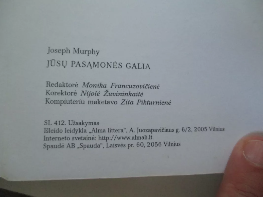 Jūsų samonės galia - Joseph Murphy, knyga 5