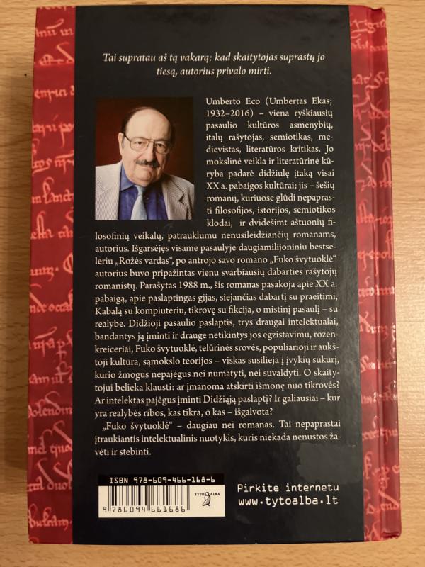 Fuko Švytuoklė - Umberto Eco, knyga 3