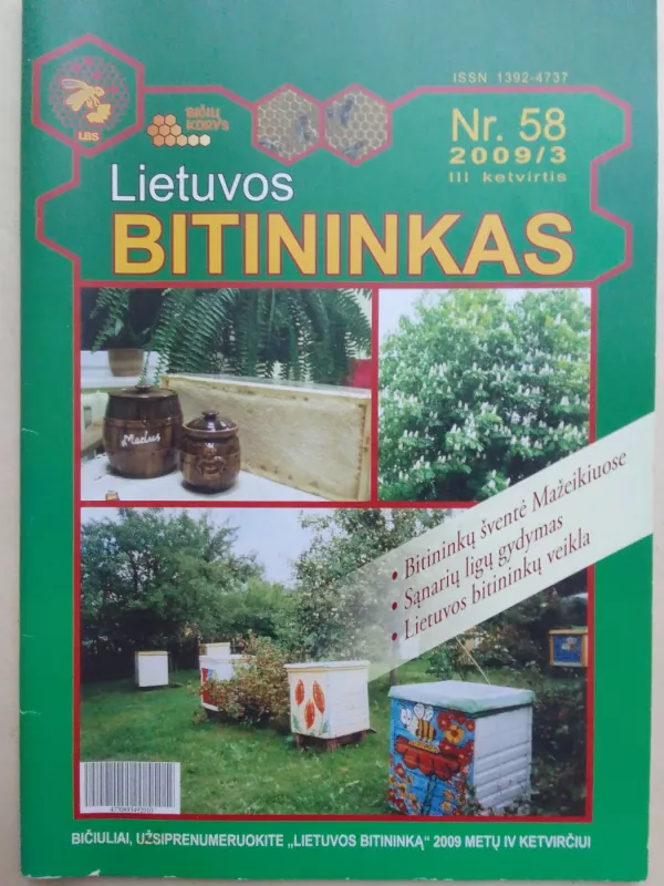 Lietuvos bitininkas Nr. 58 2009/3 - Autorių Kolektyvas, knyga 2