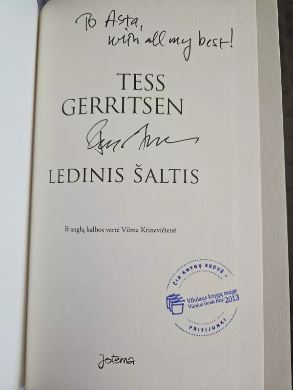 Ledinis šaltis (kietu viršeliu) - Tess Gerritsen, knyga 2