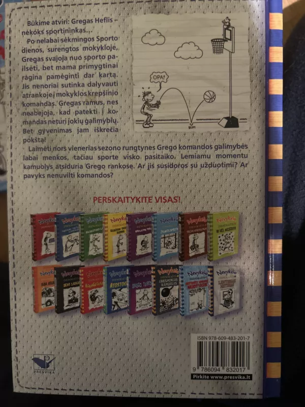 NEVYKĖLIO DIENORAŠTIS 16. LEMTINGAS METIMAS - Jeff Kinney, knyga 3