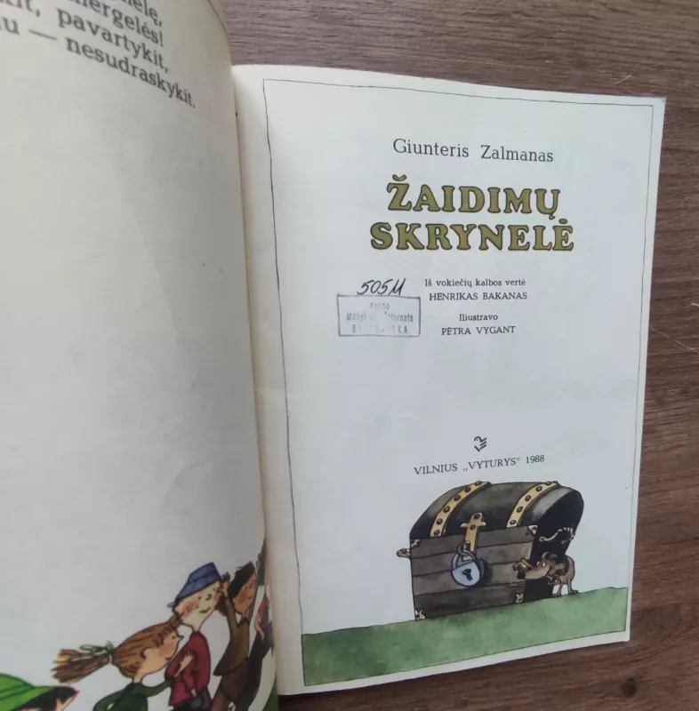 Žaidimų skrynelė - Giunteris Zalmanas, knyga 3