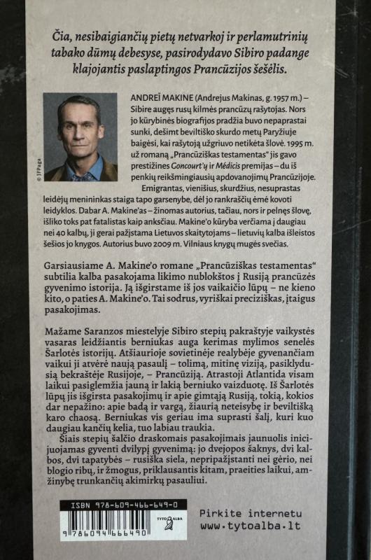 Prancūziškas testamentas - Andrei Makine, knyga 3