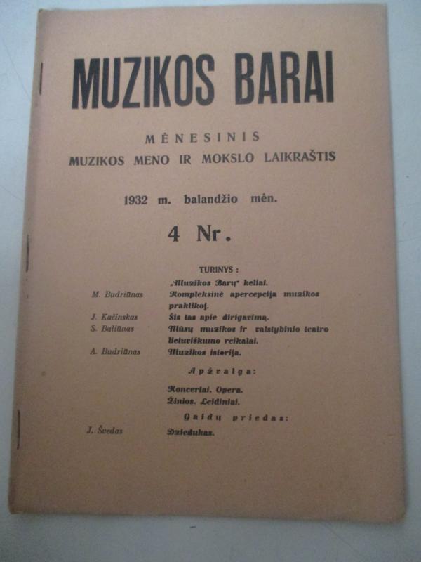 Muzikos barai, 1932 m., Nr. 4 - Autorių Kolektyvas, knyga 3