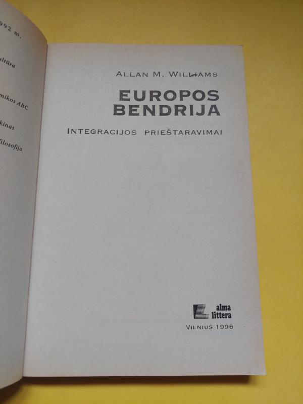 Europos bendrija - Allan Williams, knyga 3