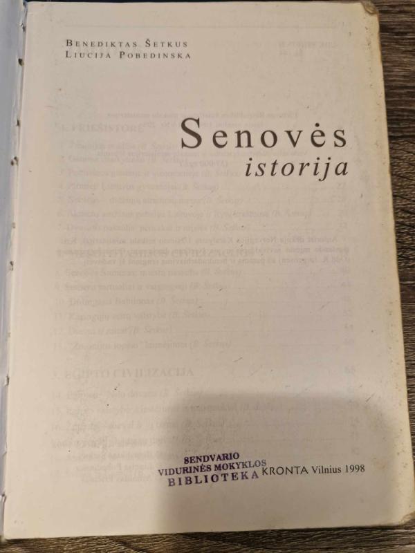 Senovės istorija 7 - Benediktas Šetkus, Liucija Pobedinska, knyga 4