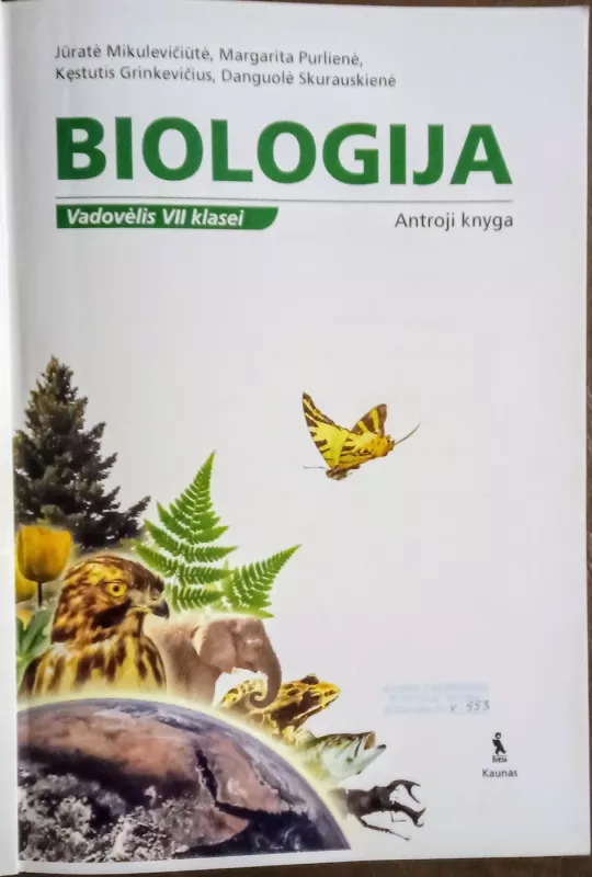 BIOLOGIJA 7 ANTROJI KNYGA - Autorių Kolektyvas, knyga 4