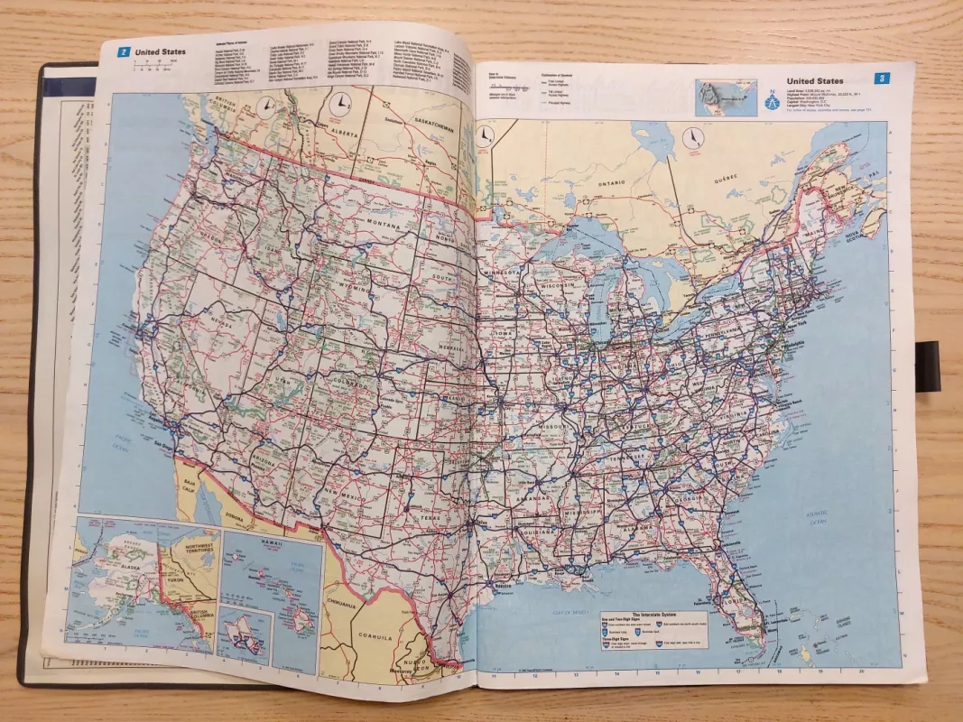 Road Atlas Contents United states, Canada, Mexico - Rand McNally, knyga 6