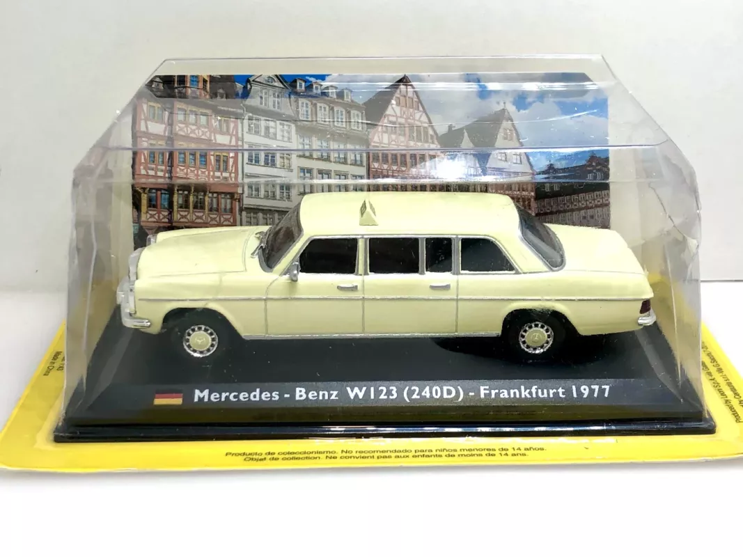 Mercedes-Benz 240d W123 Frankfurt Taxi 1977 1:43 Leoni - , namai ir interjeras 2