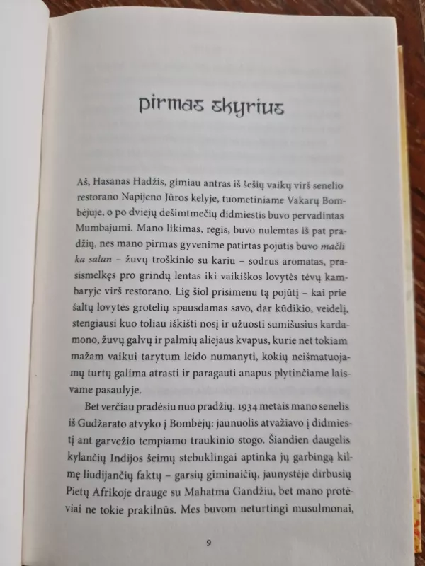 Šimto žingsnių kelionė. Nuo Bombėjaus iki Paryžiaus - Richard C. Morais, knyga 3