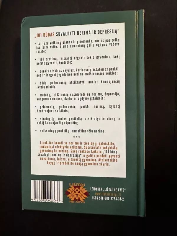 101 būdas suvaldyti nerimą ir depresiją. Patarimai, padedantys nusiraminti. - Tanya J. Peterson, knyga 3