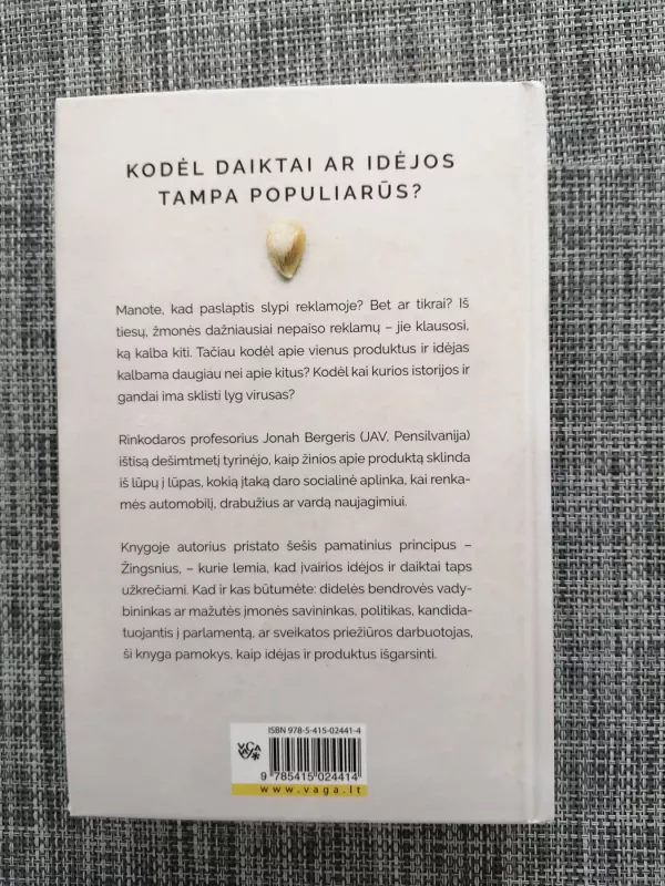 Užkrečiama. Kodėl daiktai ar idėjos tampa populiarūs - Jonah Berger, knyga 4