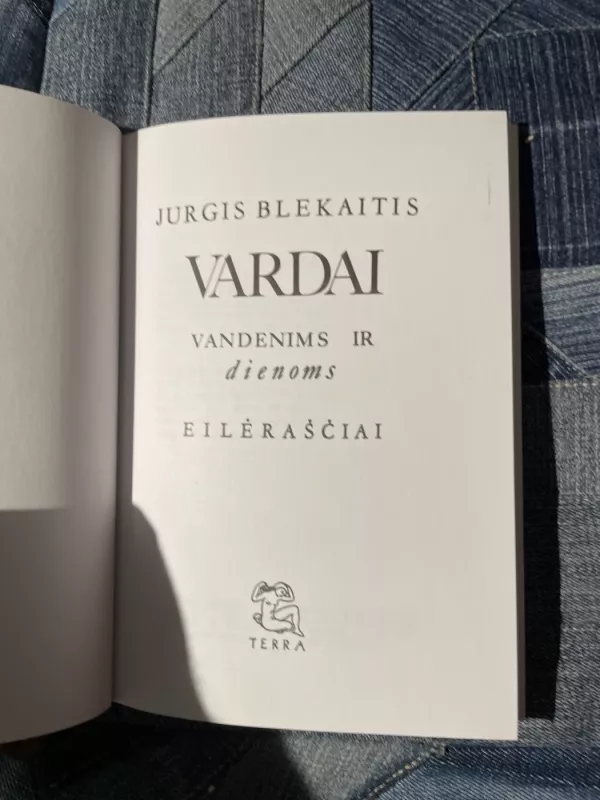 Vardai vandenims ir dienoms - Jurgis Blekaitis, knyga 3