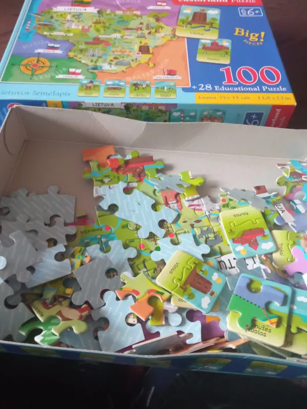 Puzzle Lietuvos žemėlapis - , stalo žaidimas 2