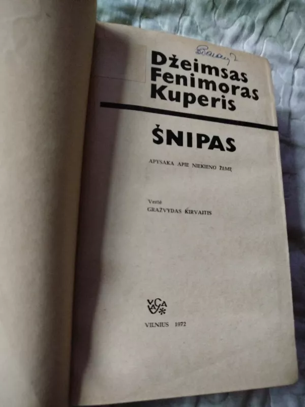 Šnipas - Dž. F. Kuperis, knyga 3