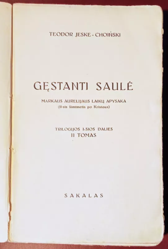 Gęstanti saulė (II dalis) - T. Jeske-Choinski, knyga 4