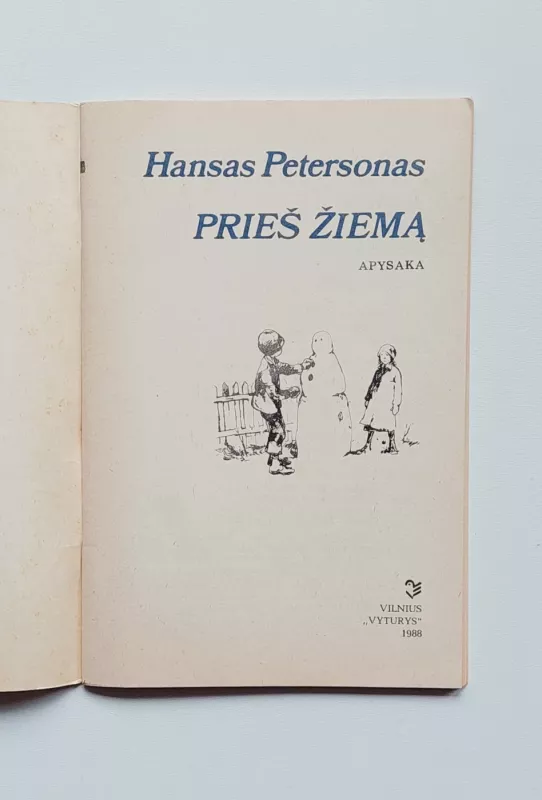 Prieš žiemą - Hansas Petersonas, knyga 6