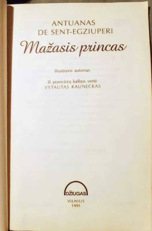 Mažasis princas - Antuanas de Sent-Egziuperi, knyga 6