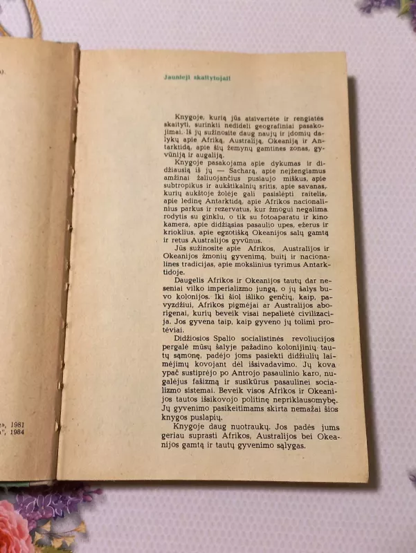 Po žemynus ir šalis: Afrika, Australija ir Okeanija, Antarktida - A. Smirnova, A. Šibanova, knyga 4