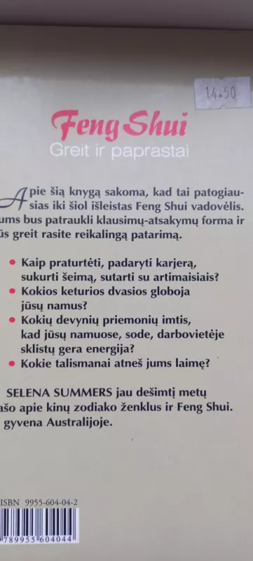 FENG SHUI per 5 minutes - Selena Summers, knyga 4