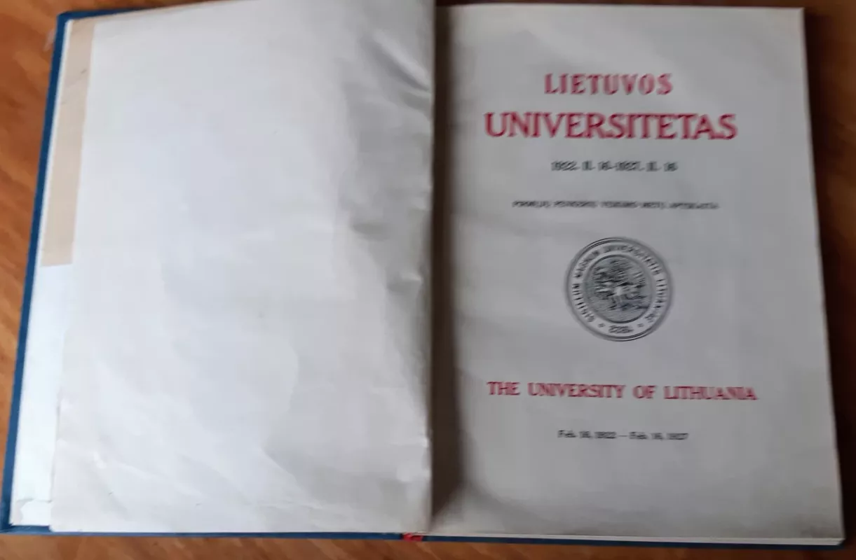 Lietuvos universitetas 1922 II 16 - 1927 II 16 - Autorių Kolektyvas, knyga 4