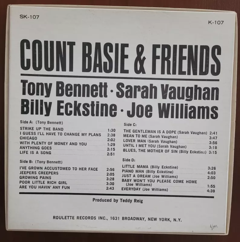 Count Basie & Friends - Count Basie, plokštelė 3