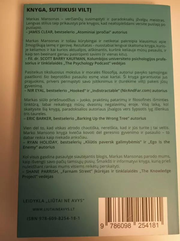 Viskas yra sukrušta: knyga apie viltį - Mark Manson, knyga 3