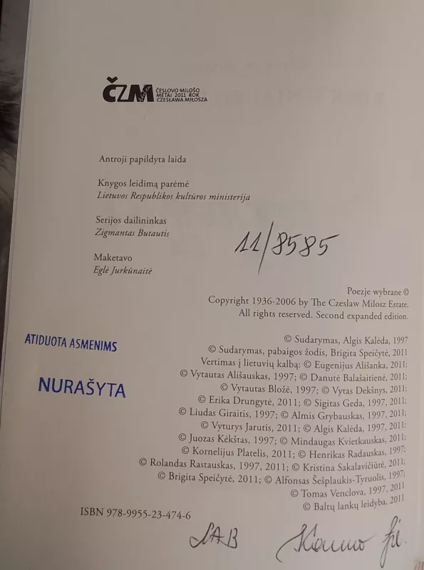 Rinktiniai eilėraščiai - Czeslaw Milosz, knyga 3