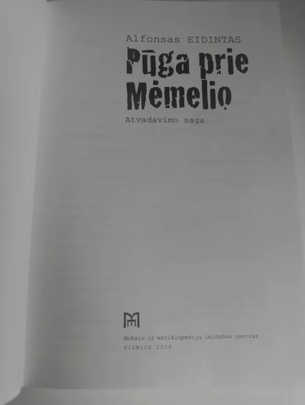 Pūga prie Mėmelio - Alfonsas Eidintas, knyga 4