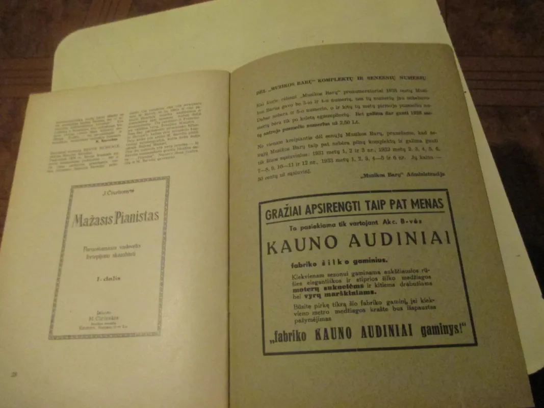 Muzikos barai, 1939 m., Nr. 1 - Autorių Kolektyvas, knyga 4