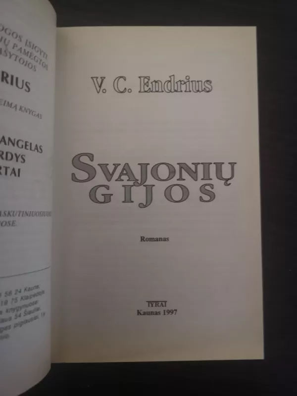 Svajonių gijos - V. C. Endrius, knyga 4