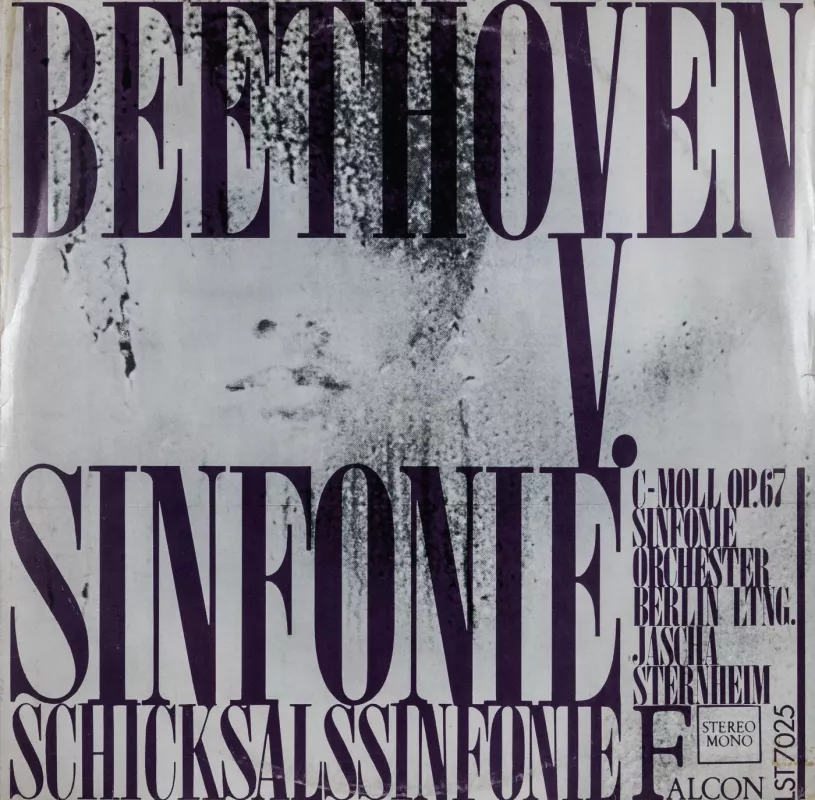 Beethoven= Sinfonie V schicksalssinfonie - L. V. Beethoven, plokštelė 2